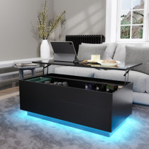 Karah coffee table with outlet storage wrought studio